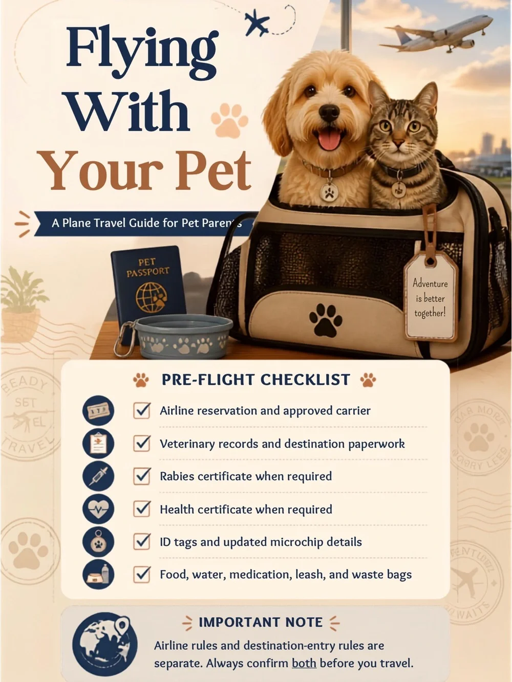 Pet Travel Guide & Checklist Puerto Rico & USA Digital